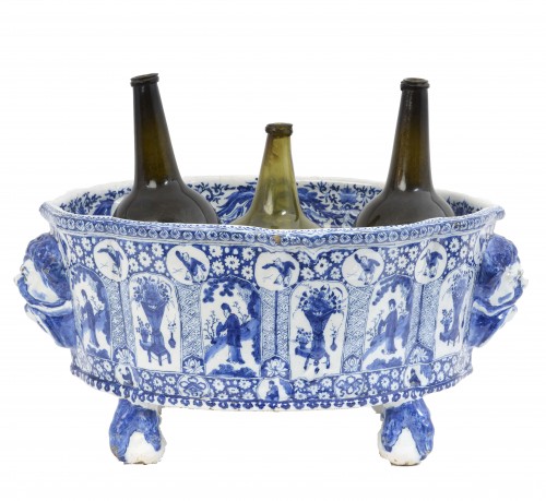 Blauw-witte Grote Delfts Aardewerk Wijnkoeler