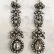 Antique diamond earrings & Antique rose cut diamond necklace
