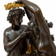 An important Empire gilt bronze and marble sculptural mantel clock 'Amor and Psyche'