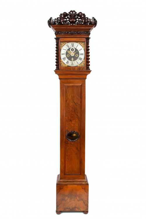 A rare and early Dutch walnut longcase clock Fromanteel Amsterdam, circa 1690
